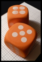 Dice : Dice - 6D - Foam Dice Orange by Greenbriar Int Inc - Dollar Tree May 2010